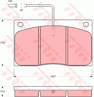 Kit de plaquettes de frein, frein à disque