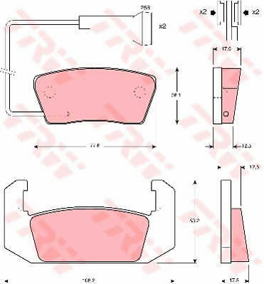 Kit de plaquettes de frein, frein à disque