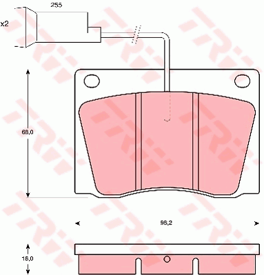 Kit de plaquettes de frein, frein à disque