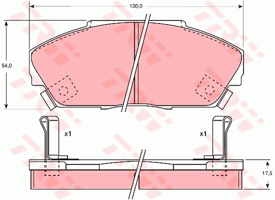 Kit de plaquettes de frein, frein à disque