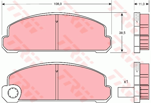 Kit de plaquettes de frein, frein à disque