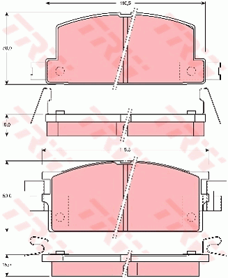 Kit de plaquettes de frein, frein à disque