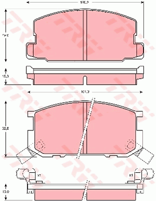 Kit de plaquettes de frein, frein à disque