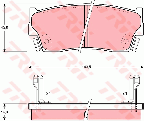 Kit de plaquettes de frein, frein à disque