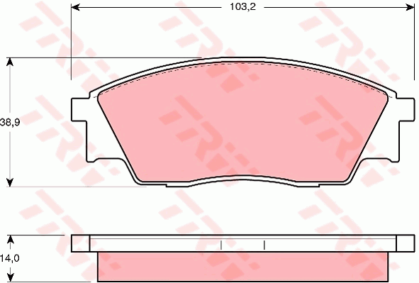 Kit de plaquettes de frein, frein à disque