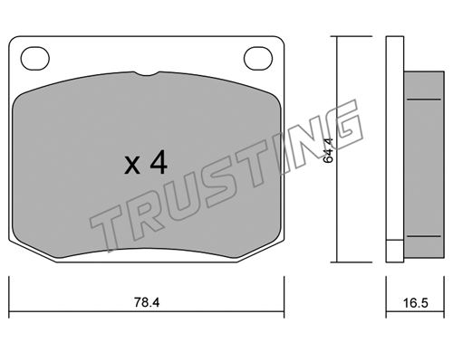 Kit de plaquettes de frein, frein à disque