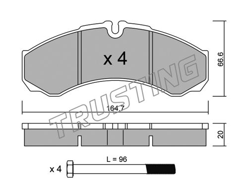 Kit de plaquettes de frein, frein à disque