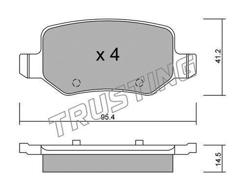 Kit de plaquettes de frein, frein à disque