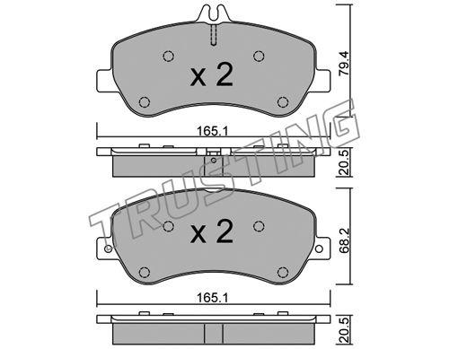 Kit de plaquettes de frein, frein à disque