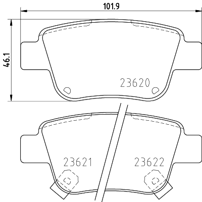 Kit de plaquettes de frein, frein à disque