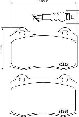 Kit de plaquettes de frein, frein à disque