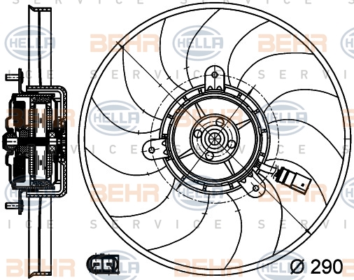 Ventilateur, refroidissement du moteur