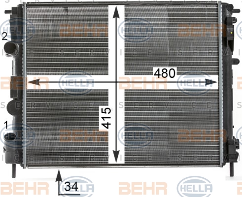 Radiateur, refroidissement du moteur