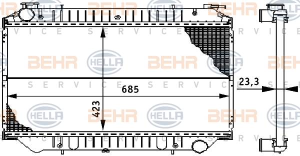 Radiateur, refroidissement du moteur