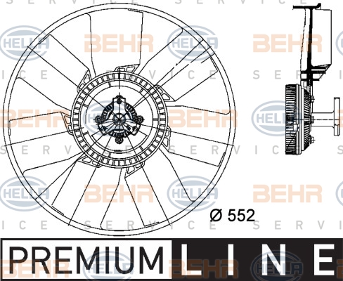 Ventilateur, refroidissement du moteur