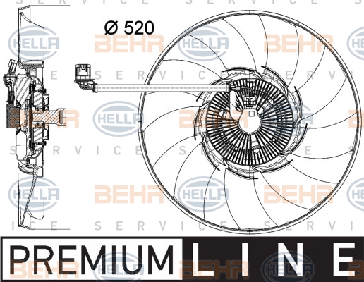 Ventilateur, refroidissement du moteur