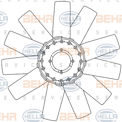 Roue du souffleur, refroidissementdu moteur