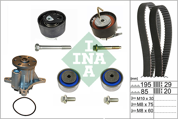 Pompe à eau + kit de courroie de distribution