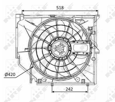 Ventilateur, refroidissement du moteur