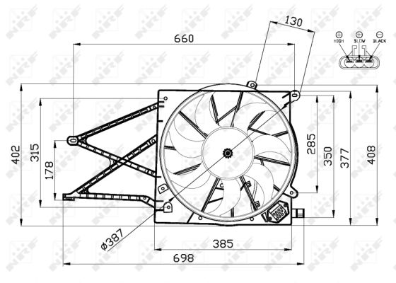 Ventilateur, refroidissement du moteur