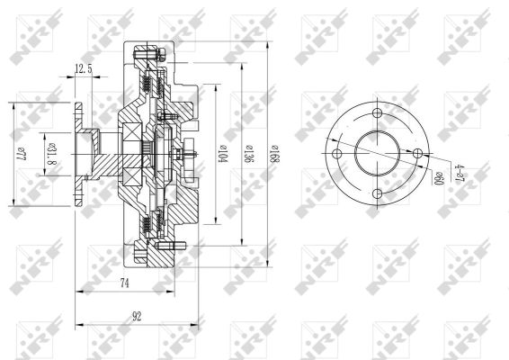 Embrayage, ventilateur de radiateur