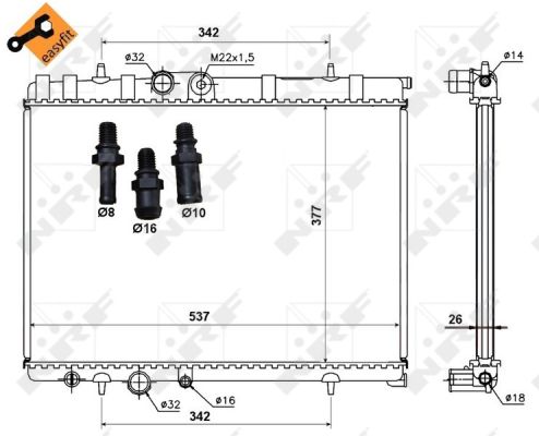 Radiateur, refroidissement du moteur