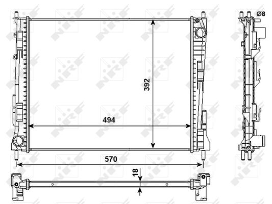 Radiateur, refroidissement du moteur