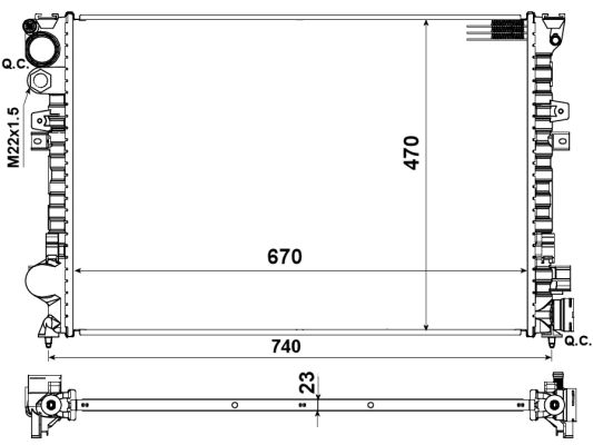 Radiateur, refroidissement du moteur