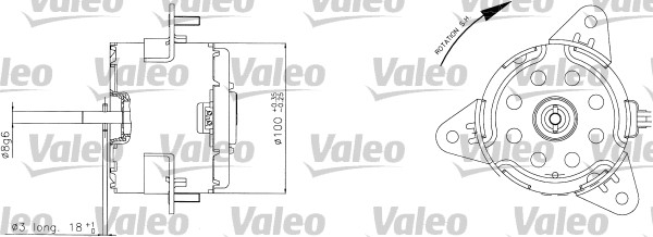 Moteur électrique, ventilateur pour radiateurs