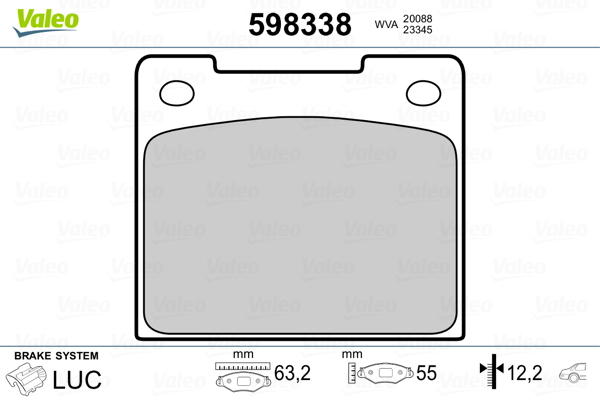 Kit de plaquettes de frein, frein à disque