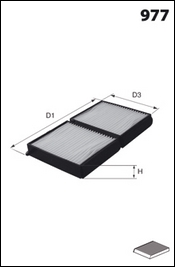 Filtre, air de l'habitacle