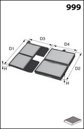 Filtre, air de l'habitacle