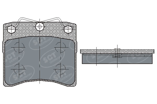 Kit de plaquettes de frein, frein à disque