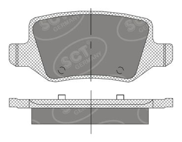 Kit de plaquettes de frein, frein à disque