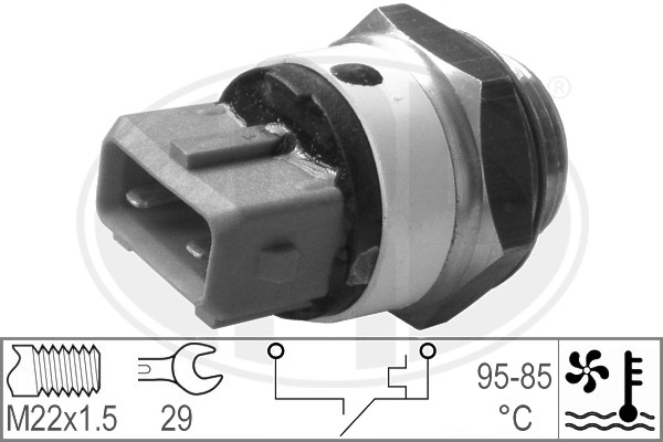 Interrupteur de température, ventilateur de radiateur