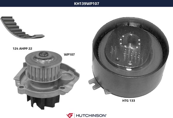 Pompe à eau + kit de courroie de distribution