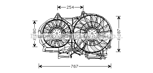 Ventilateur, refroidissement du moteur