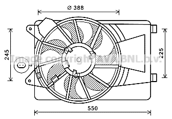 Ventilateur, refroidissement du moteur