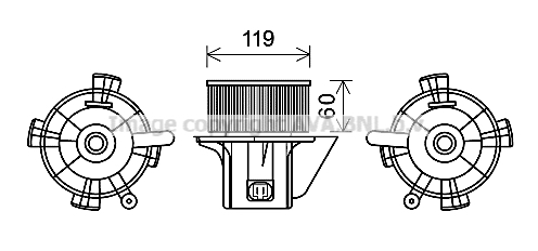 Moteur électrique, pulseur d'air habitacle