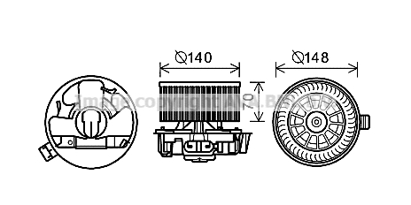 Moteur électrique, pulseur d'air habitacle