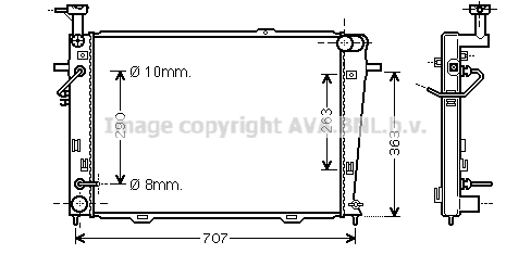 Radiateur, refroidissement du moteur