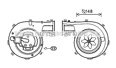 Moteur électrique, pulseur d'air habitacle