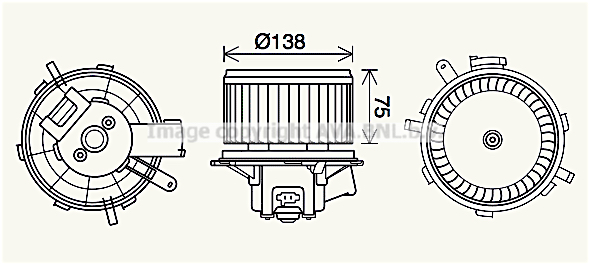 Moteur électrique, pulseur d'air habitacle