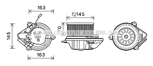 Moteur électrique, pulseur d'air habitacle