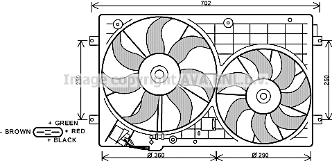 Ventilateur, refroidissement du moteur