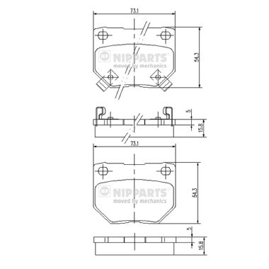 Kit de plaquettes de frein, frein à disque