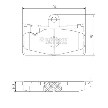 Kit de plaquettes de frein, frein à disque