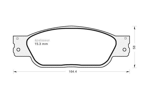 Kit de plaquettes de frein, frein à disque