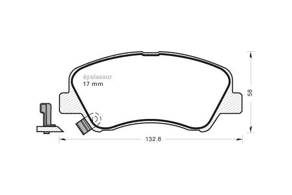 Kit de plaquettes de frein, frein à disque