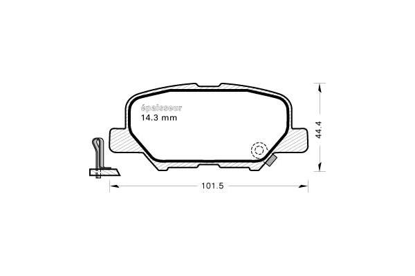 Kit de plaquettes de frein, frein à disque